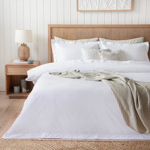 Aspen Duvet Cover Set Dbl Pearl