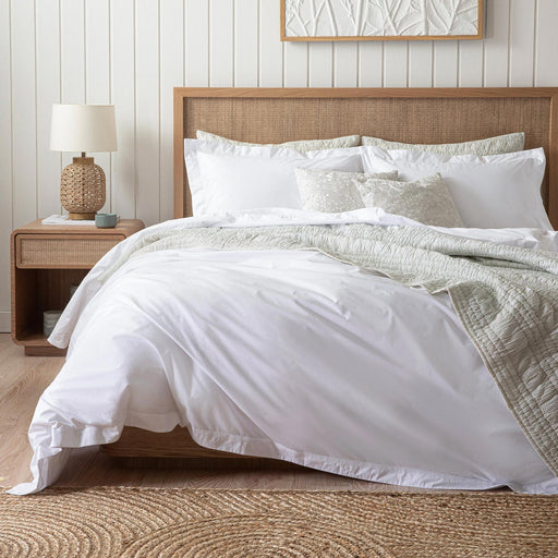 Aspen Duvet Cover Set Dbl Pearl