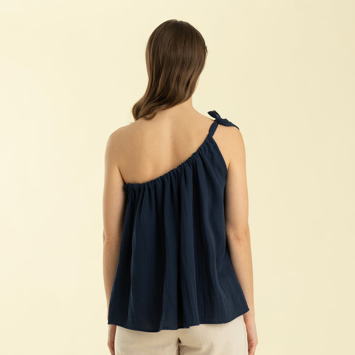 Volumınoso Top MARINE BLUE