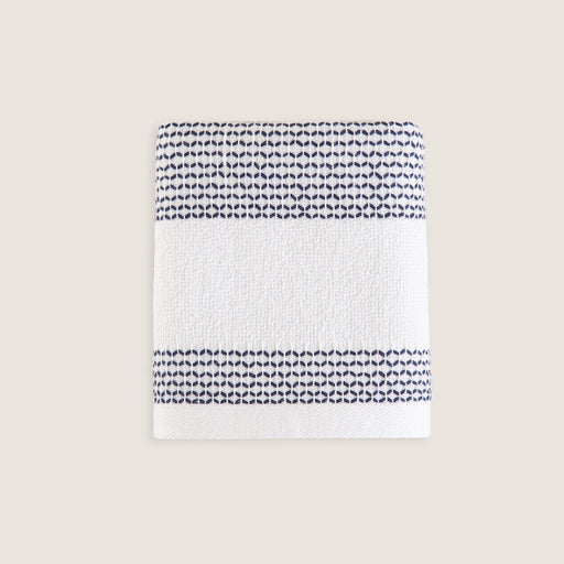 Albera Hand Towel 30x50 Cm WHITE/MARINE BLUE