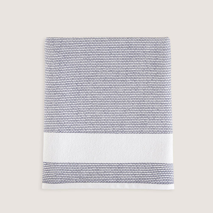 Albera Face Towel 50x90 Cm WHITE/MARINE BLUE