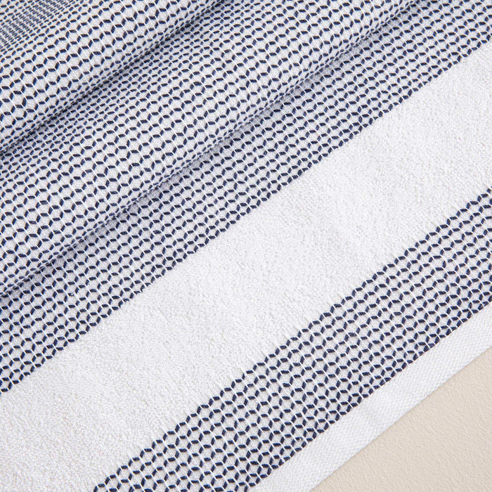 Albera Face Towel 50x90 Cm WHITE/MARINE BLUE