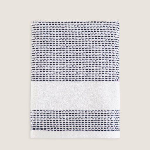 Albera Bath Towel 85x150 Cm WHITE/MARINE BLUE