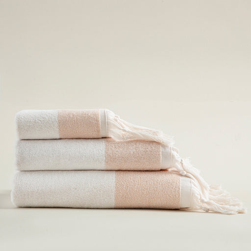 Bermundo Hand Towel 30x50 Cm Powder/Ecru