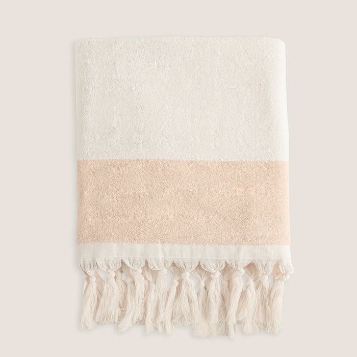 Bermundo Bath Towel 85*150 Cm Powder/Ecru