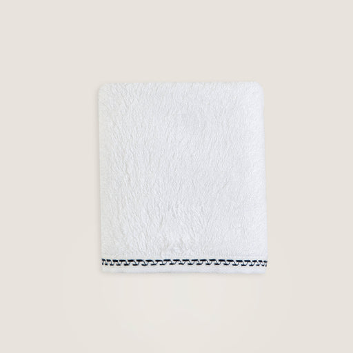 Madelıne Hand Towel 30x50 Cm WHITE/MARINE BLUE