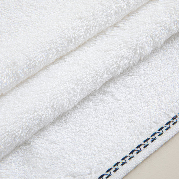 Madelıne Hand Towel 30x50 Cm WHITE/MARINE BLUE
