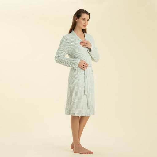 Gofre Unısex Bathrobe Ocean