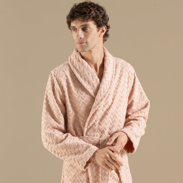 Zigzag men Bathrobe DARK SOMON