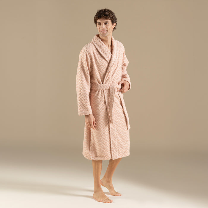 Zigzag men Bathrobe DARK SOMON