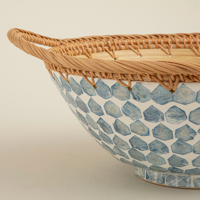 Hanoi Decorative Bowl White/Light Blue