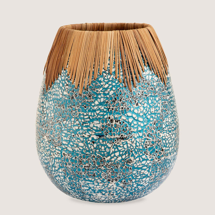 Chi Vase 36 cm White/Light Blue