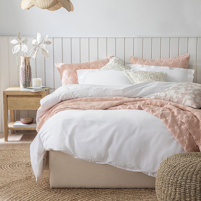 Marelle Duvet Cover Set King White