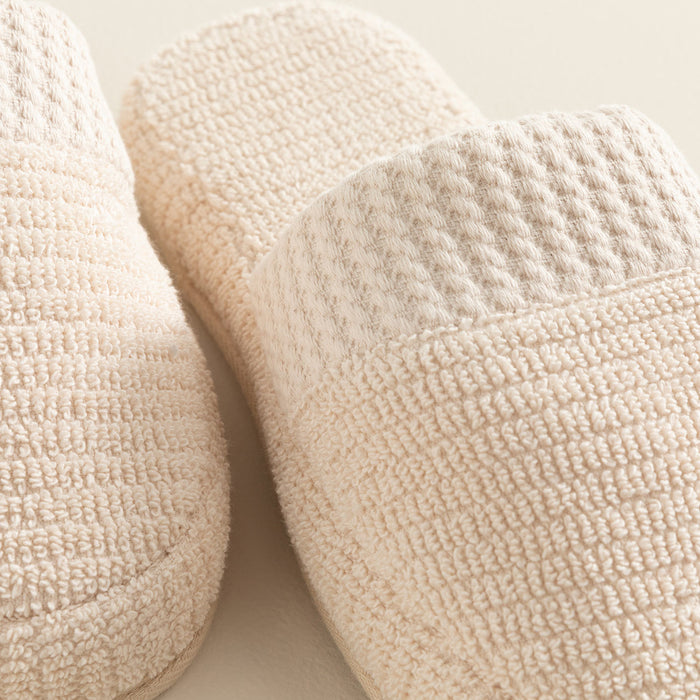 Eva Cotton Unısex Slippers Light Beige