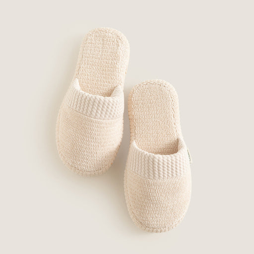 Eva Cotton Unısex Slippers Light Beige