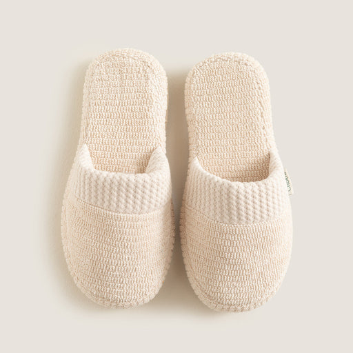 Eva Cotton Unısex Slippers Light Beige
