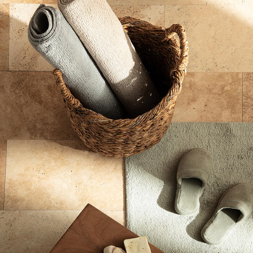 Bamboo Solid Bathmat 40x60 cm Light Grey