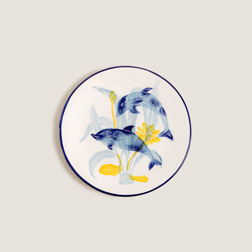 Chios Dolphin Mini Dessert Plate 15 Cm Blue/White