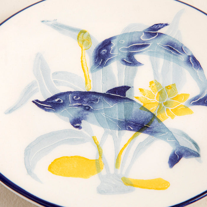 Chios Dolphin Mini Dessert Plate 15 Cm Blue/White
