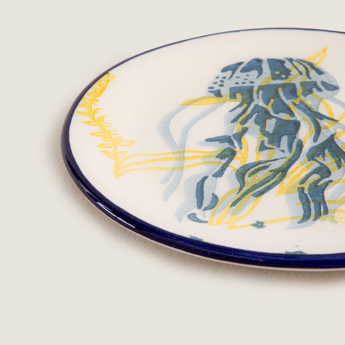 Chios Octopus Mini Dessert Plate 15 Cm Blue/White