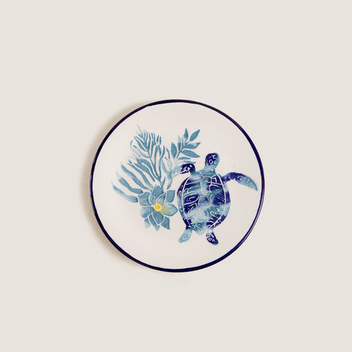 Chios Turtle 1 Mini Dessert Plate 15 Cm Blue/White