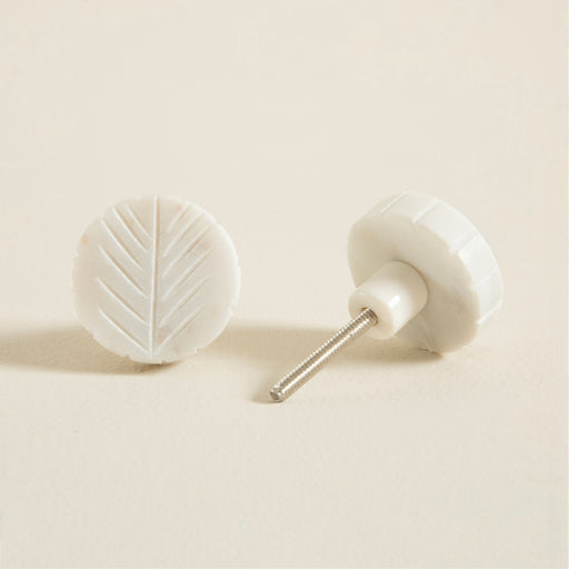 Leaf Knob White