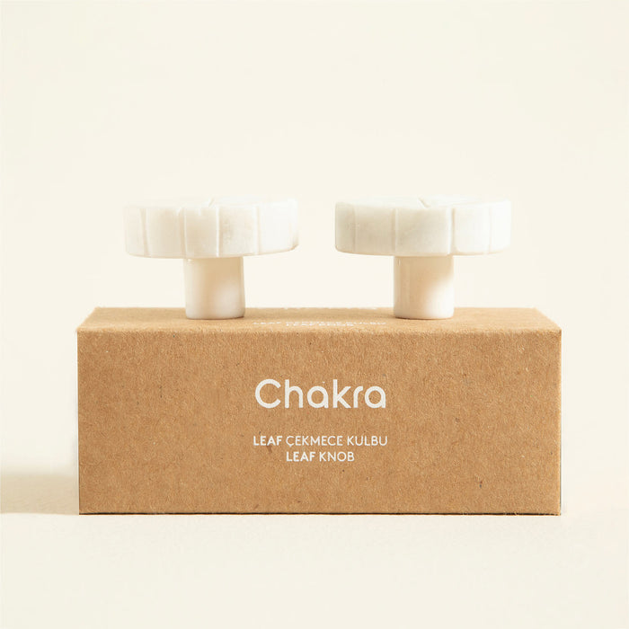 Leaf Knob White