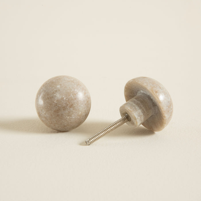 Marbly Round Knob Light Brown