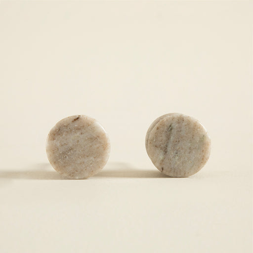 Marbly Button Knob Light Brown