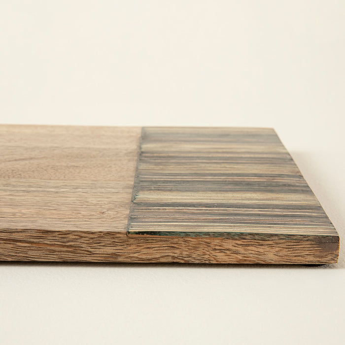 Sanian Chopping Board 40X25 Cm Natural/Navy Blue