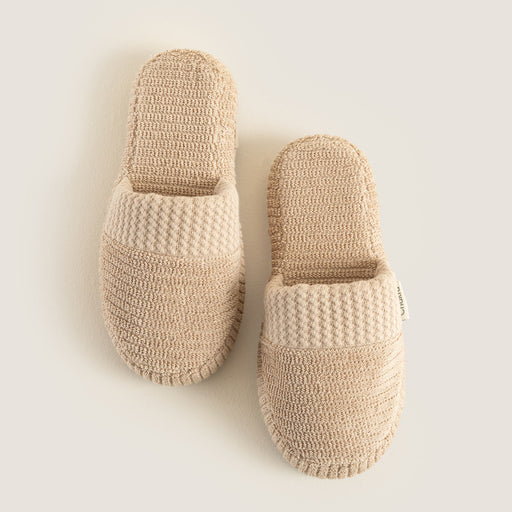 Eva Cotton Unısex Slippers Dark Beige