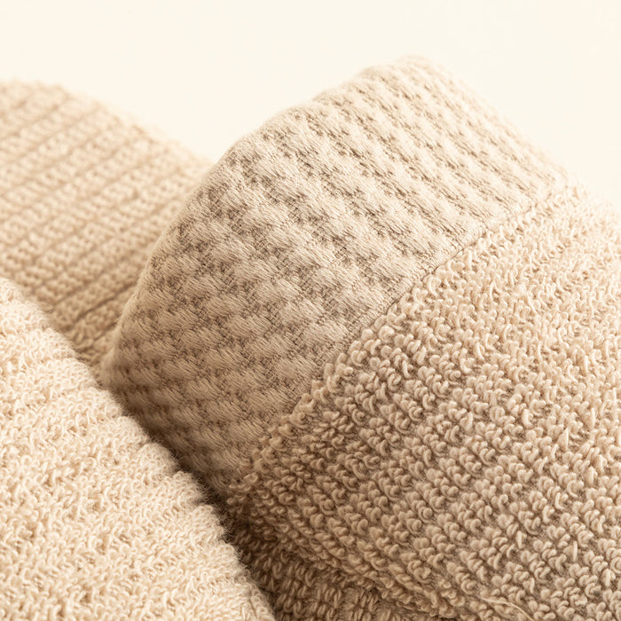 Eva Cotton Unısex Slippers Dark Beige