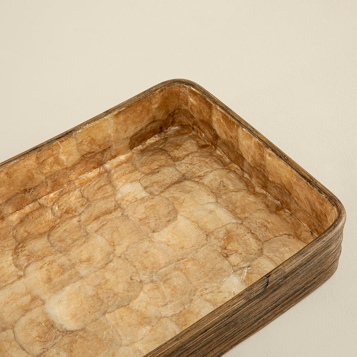 Innoq Round Decorative Tray 52x34 Cm Pearl