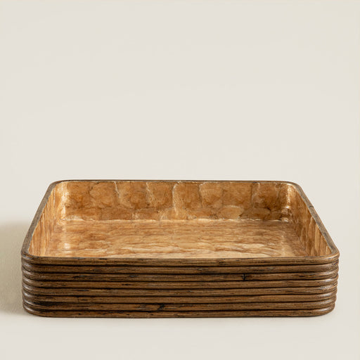 Innoq Square Decorative Tray 42 Cm Pearl