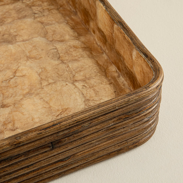 Innoq Square Decorative Tray 42 Cm Pearl