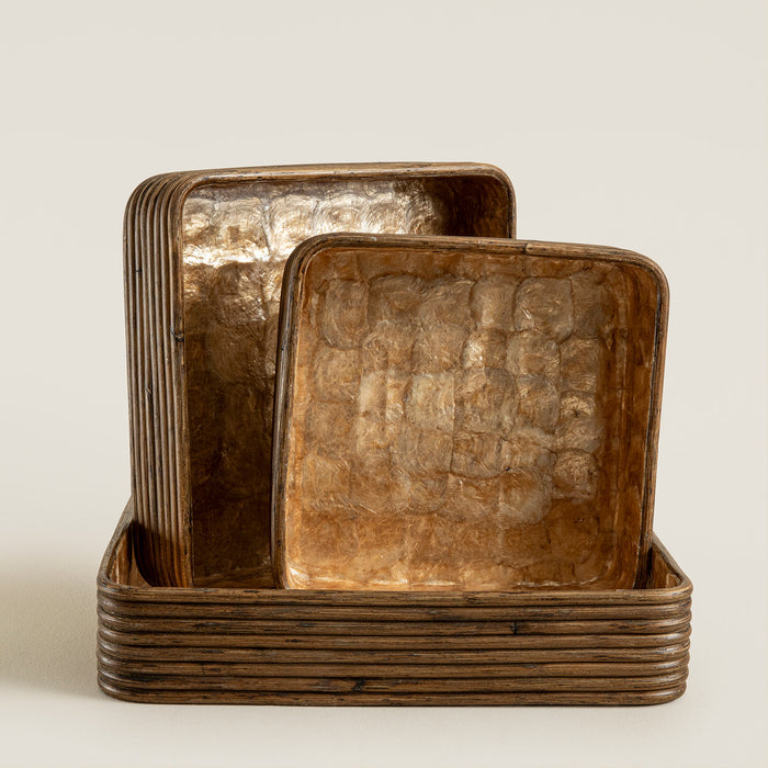 Innoq Square Decorative Tray 42 Cm Pearl