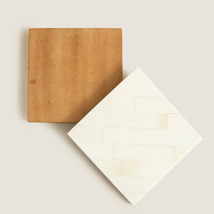 Flint 4 Coasters Cream