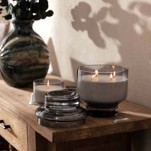 Tawney Glass Candle S Amber