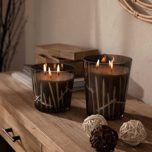 Pea Glass Candle L Anthracite