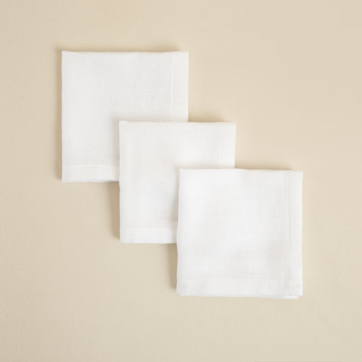 Abella 3-Piece Baby Burp Cloth White