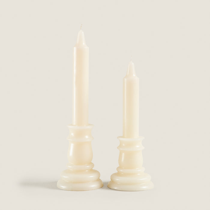Flamme Candlestıck Cream 20 Cm Cream
