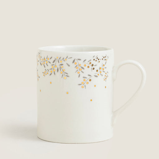Fiona Christmas Mug White-Gold