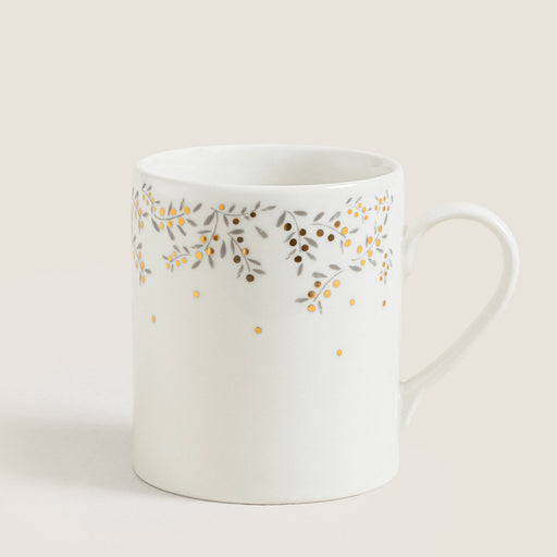 Fiona Christmas Mug White-Gold