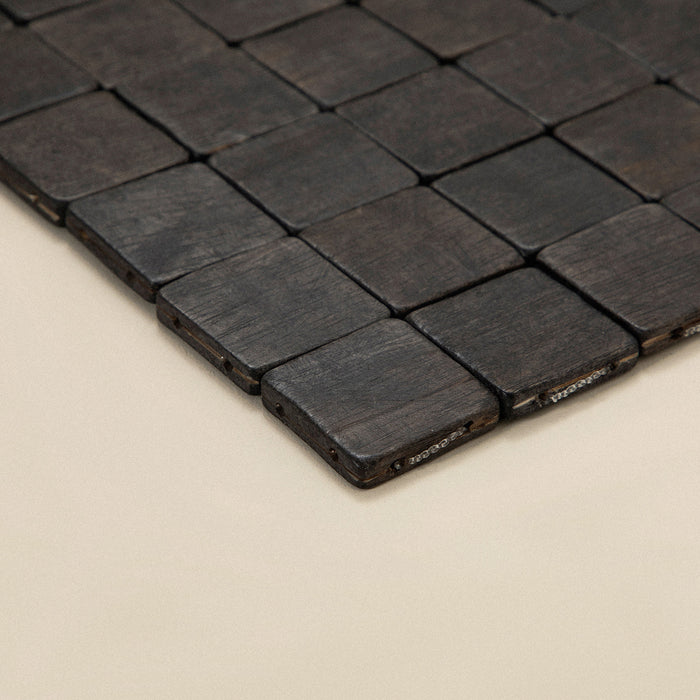 Costa Wooden Mat 70x130 cm Black