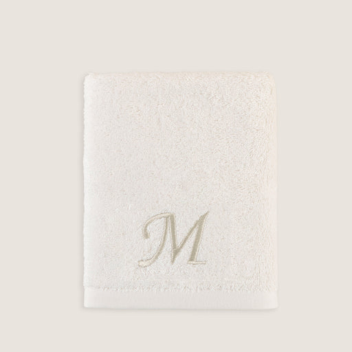 Solid Embroidered Face Towel 50x90 cm(M) Ecru
