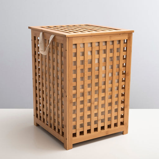 Bamboo Laundry Basket 58x40 cm Natural