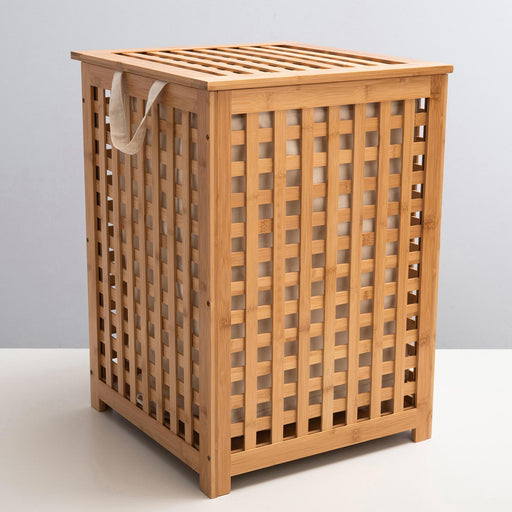 Bamboo Laundry Basket 62x45 cm Natural