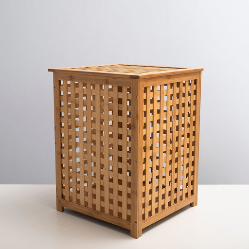Bamboo Laundry Basket 62x45 cm Natural
