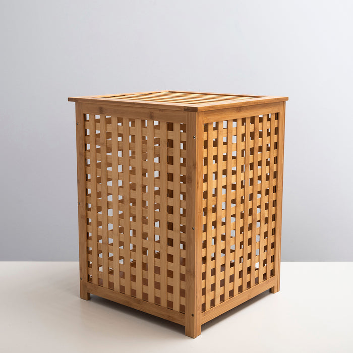 Bamboo Laundry Basket 62x45 cm Natural