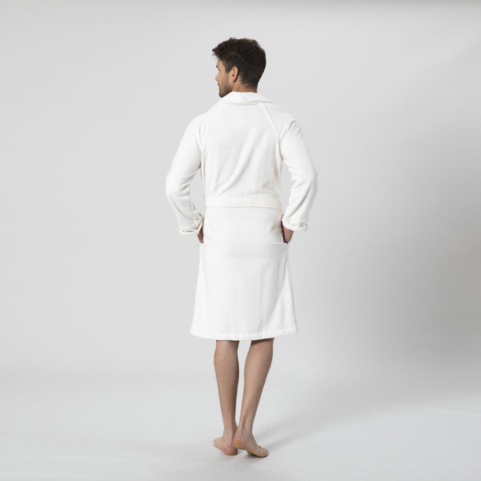 Solid Unisex Bathrobe Ecru